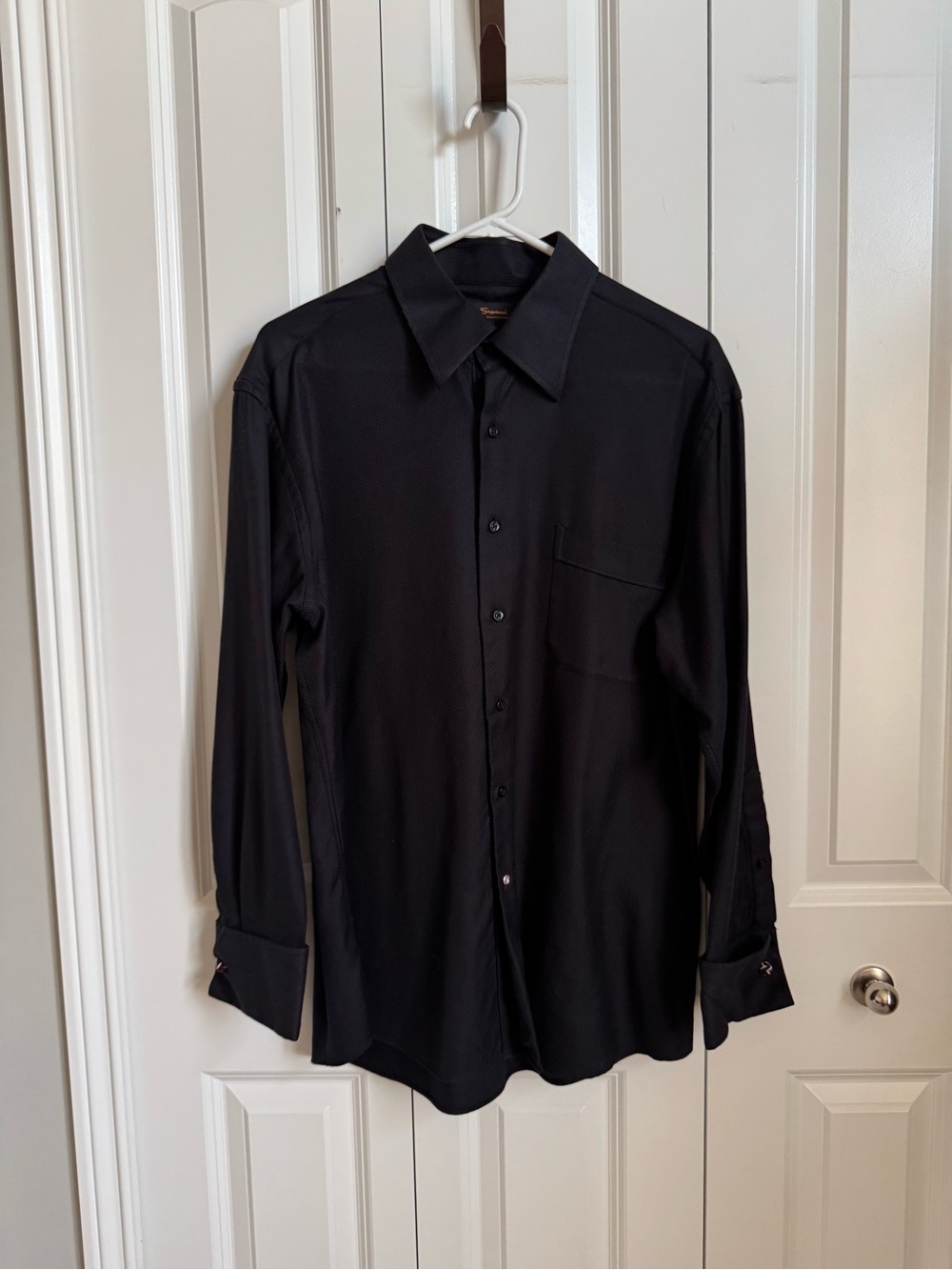 Ben Sherman Black Long-Sleeve Button-Up Dress Shirt